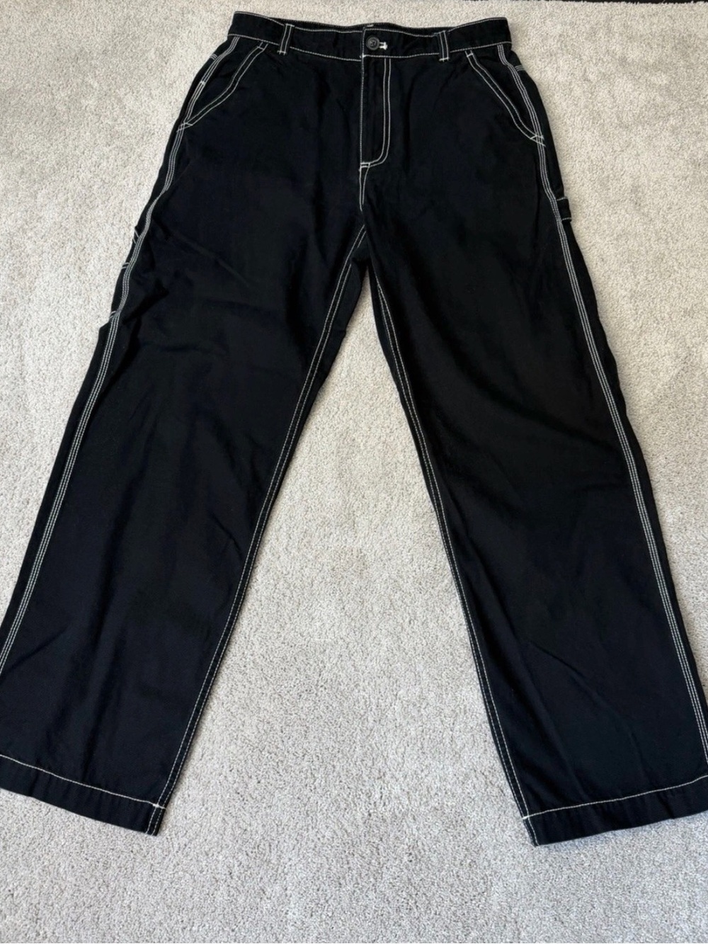 Gap Pants Women’s size 6 Carpenter Black Cargo White Casual